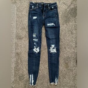 Dark Ripped American Eagle Jeans